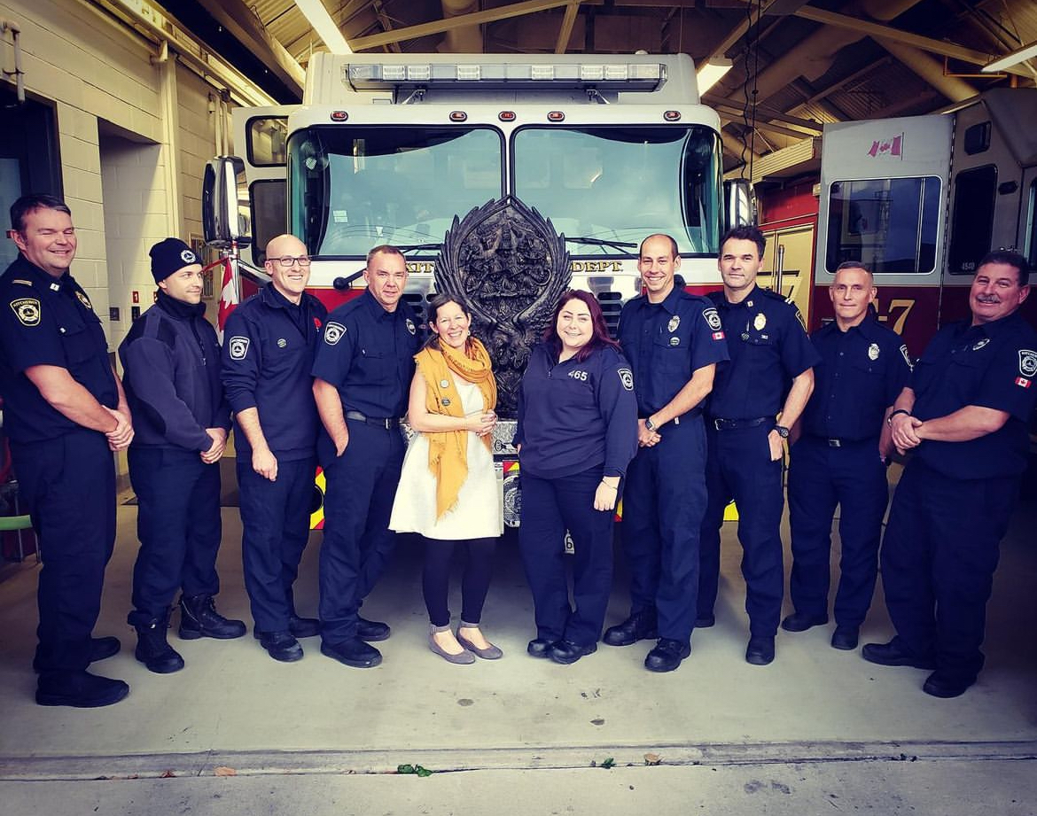 Kitchener Fire Department group photo after safeTALK workshop